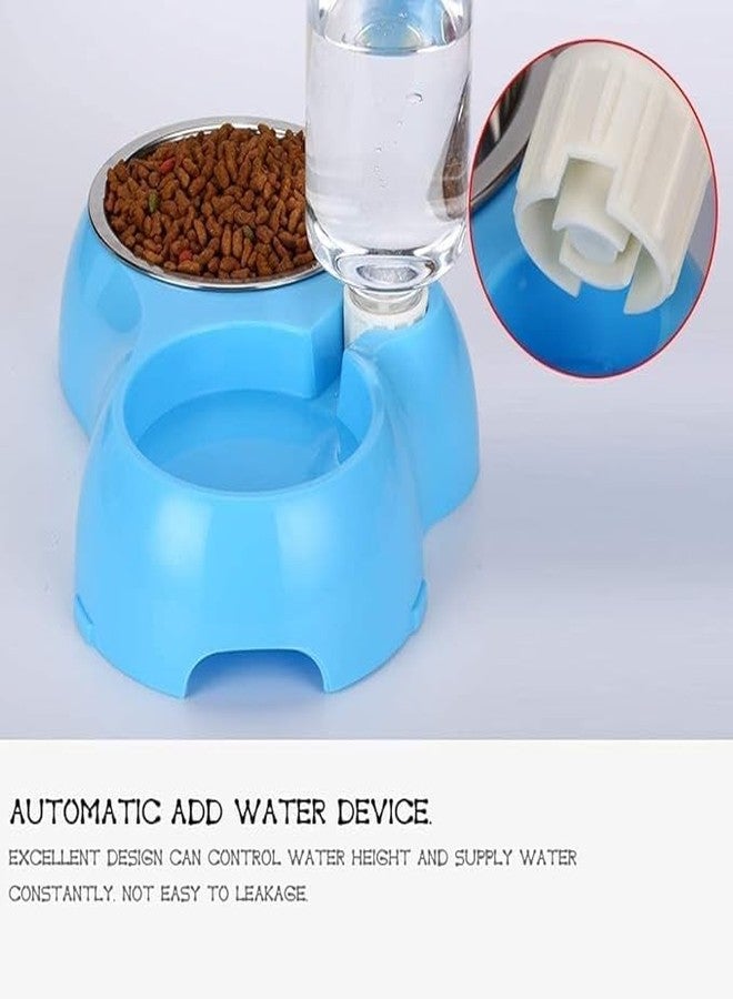 PURAM 2 in 1 Bowl Water and Food Cat Feeder - Automatic Food Feeder for pet | Cat Dog Feeding Bowl | Automatic Feeding Pet Supplies | P - Image 4